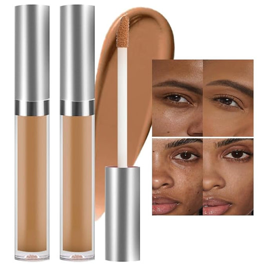 Kaely 2Pcs Hydrating Concealer Wand,Full Coverage Liquid under Eye Concealer,Long Lasting Waterproof Primer Makeup for Dark Circles and Puffiness Trouble Spots Redness,Eye Ring corrector de ojeras 08-VivaGrace Women
