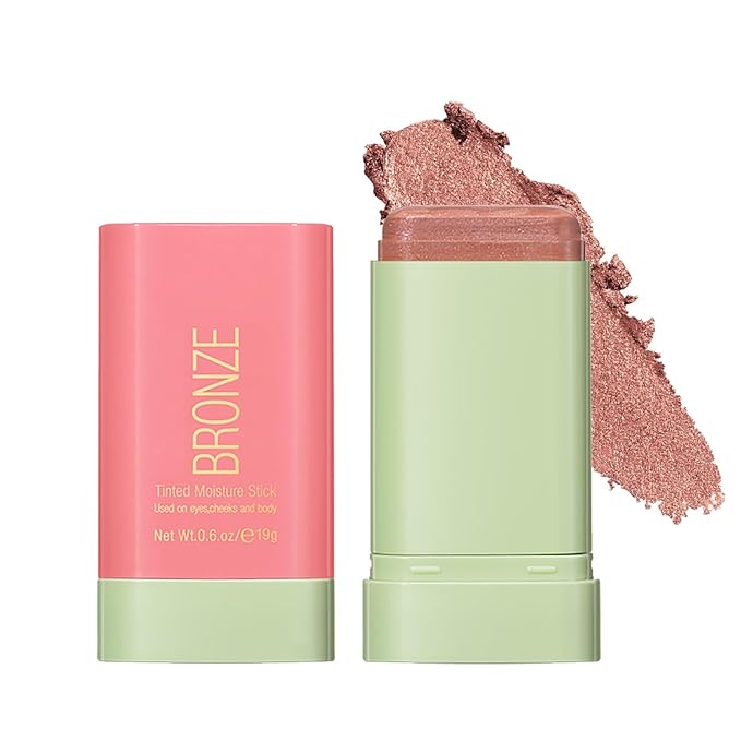 Blush Stick, Cream Blush Stick for Cheeks & Lips, Blendable Long-Lasting Multi-Use Contour Stick & Highlighter Makeup (WARM GLOW)-VivaGrace Women