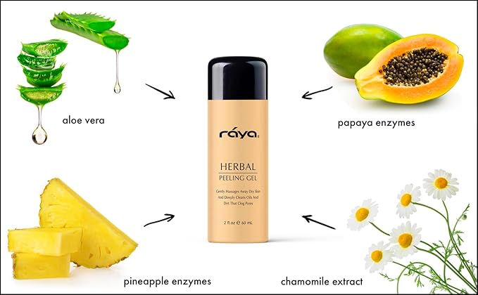 RAYA Herbal Facial Peeling Gel (110) | Gentle and Soft Exfoliator for Oily Skin | Helps Minimize Pores and Brighten Complexion-VivaGrace Women
