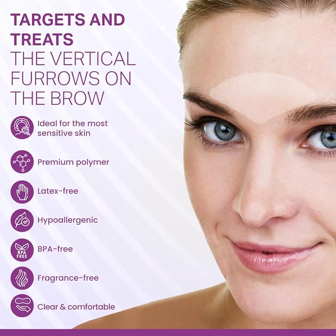 Furlesse Elevens Wrinkle Patches, Overnight Wrinkle Patches for Frown Lines, Non-Invasive Anti-Wrinkle Patches, Anti-Aging Skincare, 30 Patches, 30-Day Use-VivaGrace Women