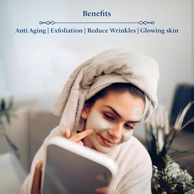 Blue Nectar Almond Ubtan Powder Face Pack for Anti-Aging and Firming | Natural Exfoliator for Face with Multani Mitti Powder (3.5 Oz, 12 Herbs)-VivaGrace Women