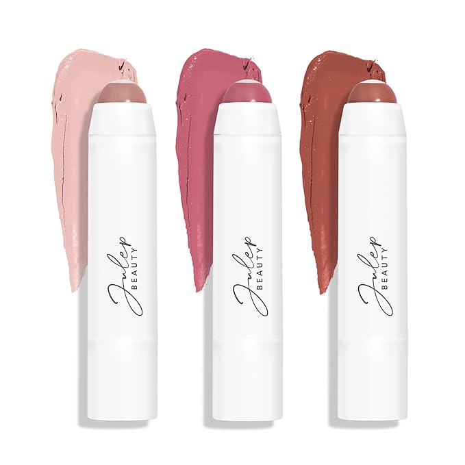 Julep It's Balm: Tinted Lip Balm + Buildable Lip Color - Vintage Mauve, Sheer Iridescence, 90's Neutral - Natural Gloss Finish - Hydrating Vitamin E Core - Vegan-VivaGrace Women