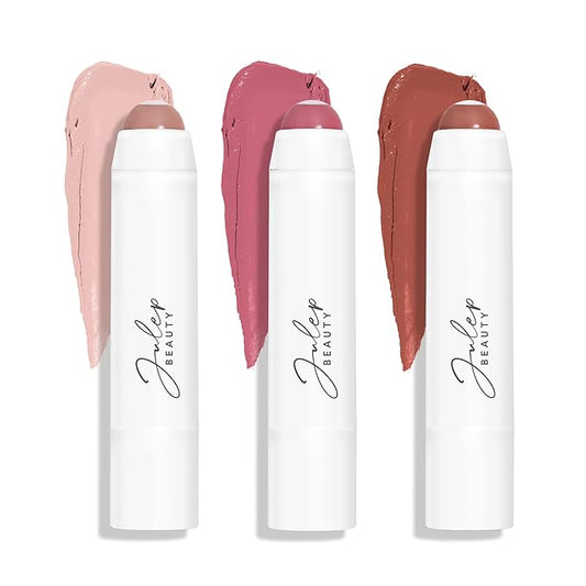 Julep It's Balm: Tinted Lip Balm + Buildable Lip Color - Vintage Mauve, Sheer Iridescence, 90's Neutral - Natural Gloss Finish - Hydrating Vitamin E Core - Vegan-VivaGrace Women