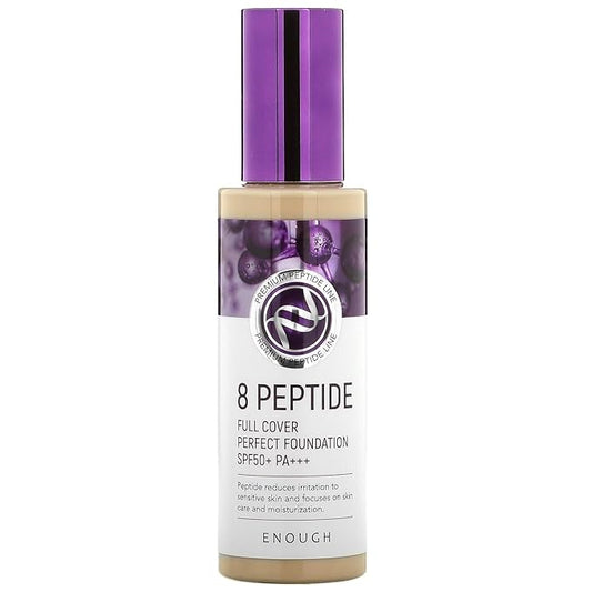 Enough 8 Peptide, Full Cover Perfect Foundation, SPF 50+ PA+++, #13, 3.53 oz (100 g)-VivaGrace Women