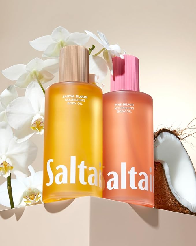 Saltair Body Oil. Jumbo Size Santal Bloom After Shower and Bath Oil Moisturizer for Women and Men. Botanical, Non-Greasy, and Well-Absorbing Lotion for Hydrating Dry Skin. 10oz Bottle-VivaGrace Women