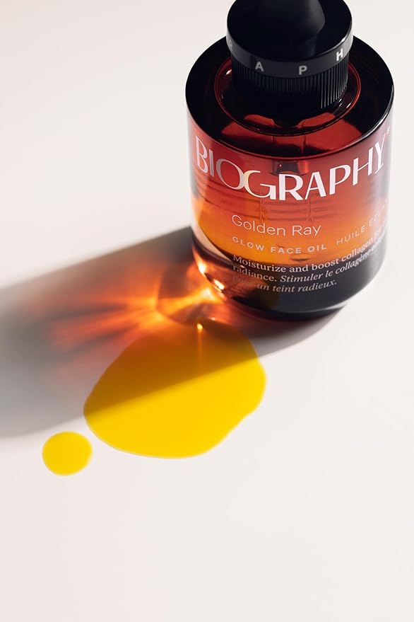 Golden Ray Glow Face Oil, 13ml. Collagen Boosting, Natural Skincare Moisturizing & Hydrating Facial Oil for Women. Incr Elasticity w/French Marine Algae, Jojoba & Rosehip for Fine Lines & Wrinkles-VivaGrace Women