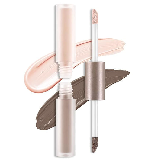 2 in 1 Bronzer and Highlighter Stick,Non-greasy & Non-drying Contour Pencil,Easy to Create a Natural Shimmery Finishing,Long Lasting & Waterproof Face Brighten Make up Pen-VivaGrace Women