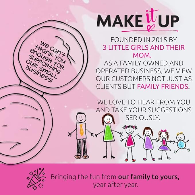 My First Makeup Set for Young Girls I Kids Makeup Kit for Little Girls I Foldable Makeup Palette with Makeup Mirror I Pink Set Makeup for Kids Vanity I Original Design Washable Toddler Makeup Kit Gift-VivaGrace Women