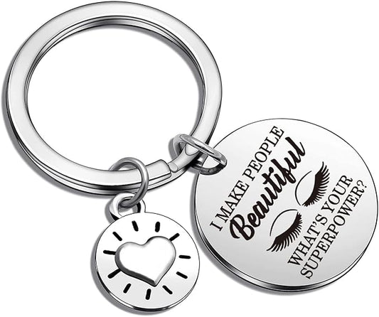 Beauty Salon Jewelry Lash Girl Gift Make Up Artist Gift Lash Girl Keychain Beautician Keychain Eye Lash Artist Gift Eyelash Keychain Beautician Appreciation Gift-VivaGrace Women