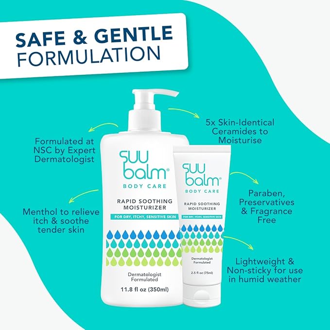 Fast Itching Relief Cream, Anti Itch Lotion for Sensitive Skin, Eczema, Psoriasis & Extreme, Very Severe & Dry Skin, Derm Formula, Menthol & Ceramides, 11.83 fl oz-VivaGrace Women