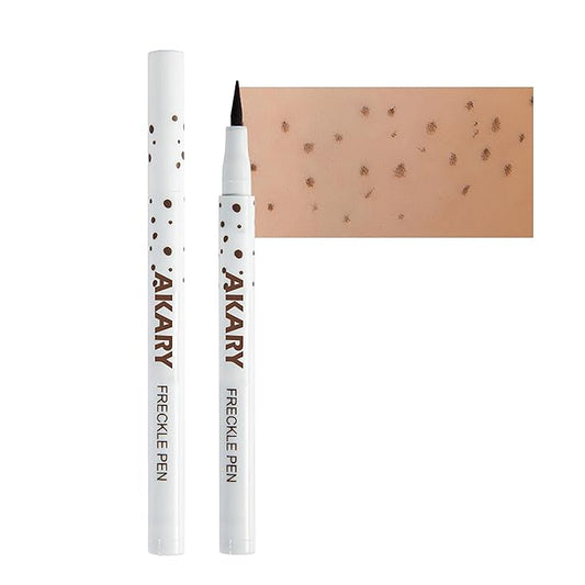 AKARY Freckle Pen Professional Lifelike Face Concealer Point Out Natural Waterproof Longlasting Soft Artificial Freckles Fine Makeup Freckle Pen Life Face Decoration (#04 Dark Brown)-VivaGrace Women