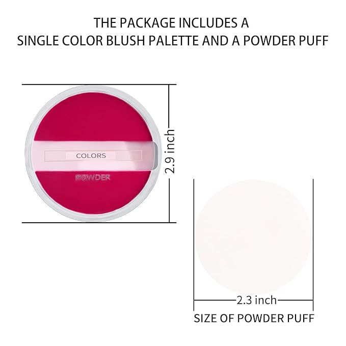 Boobeen Powder Blush Matte Blush, Highly Pigmented Beauty Cream Blush Palette for Create A Natural Cheek Flushed Look, Rich Colors-VivaGrace Women