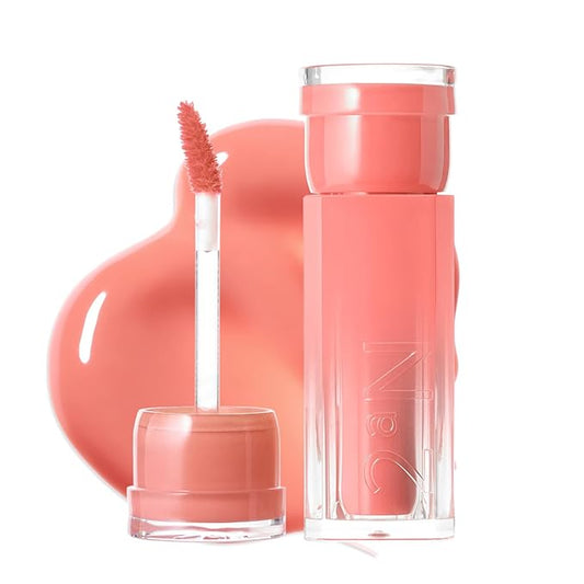 2aN Glaze Bouncing Tint – Lightweight, Moisturizing Lip Tint with High-Shine Finish, Smooth, Light Plumping, Comfortable Wear, Korean Makeup (Nudy Coco, 0.16 oz)-VivaGrace Women