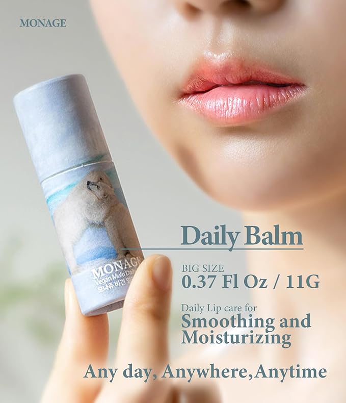 Korea Vegan & Nourishing & Moisturizing Lip Care Made from 100% Natural Ingredients, Organic Moisturizer for Dry, Cracked Lips & Skin, Everyday Lip Balm, Daily, 0.38 Ounce-VivaGrace Women