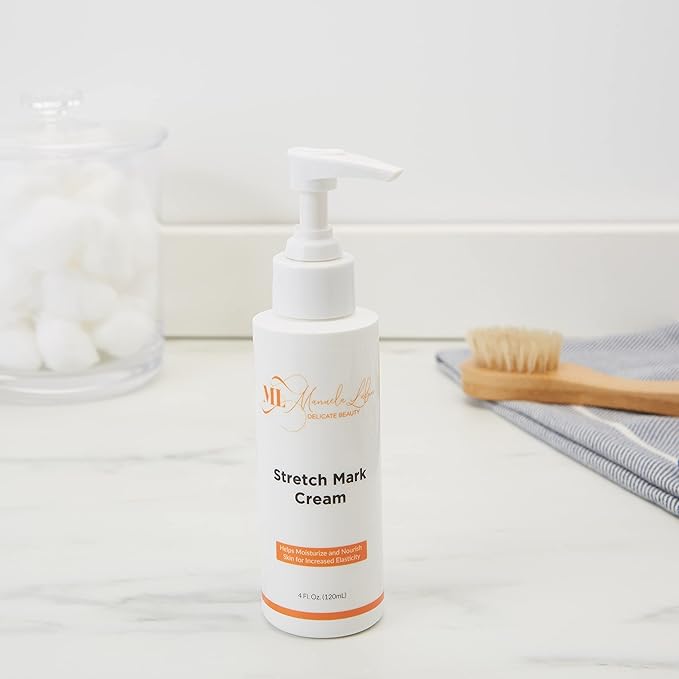 Stretch Mark Cream, Belly Butter & Scar Cream, Skin Care with Active Skin Repair, Stretch Mark Removal, For All Skin Types, 4 Oz - ML Delicate Beauty-VivaGrace Women