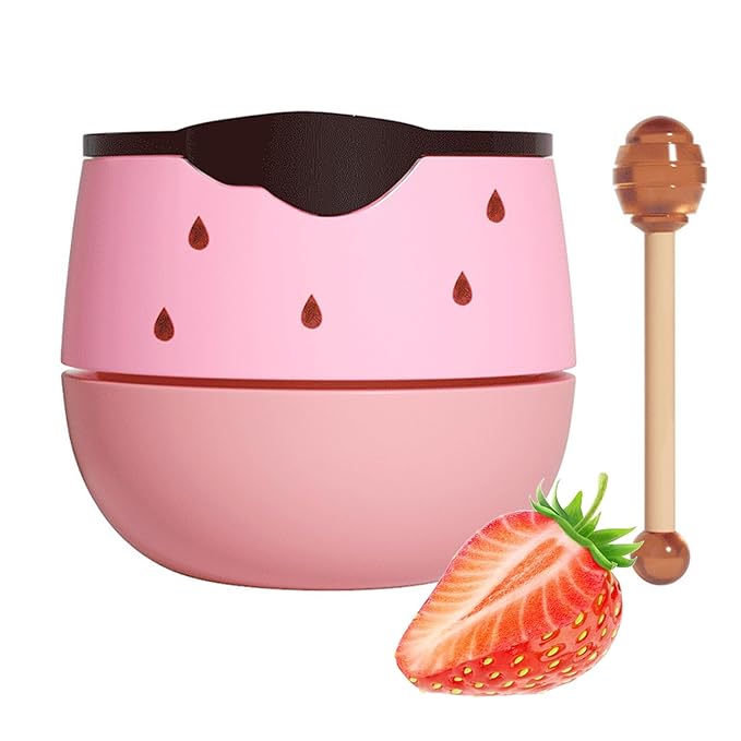 Strawberry Lip Sleeping Mask, Lip Mask Overnight Moisturizing Repairing Dry Crack Lip, Lip Care Products Reduce Lip Wrinkles & Dead Skin, Lip Moisturizer for Very Dry Lips, Women's Daily Lip Balm (strawberry)-VivaGrace Women