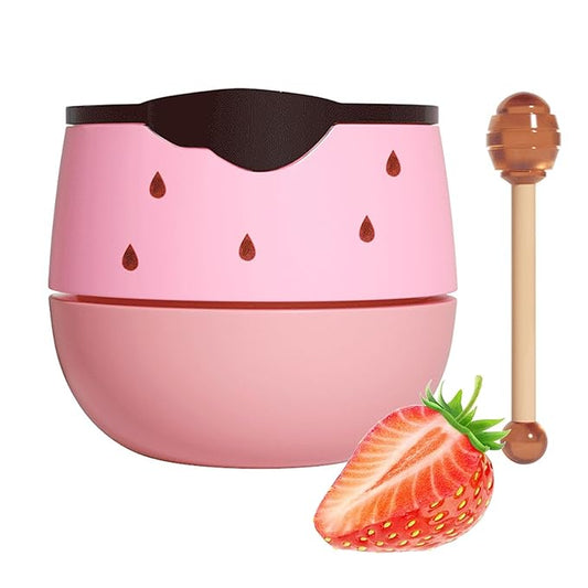 Strawberry Lip Sleeping Mask, Lip Mask Overnight Moisturizing Repairing Dry Crack Lip, Lip Care Products Reduce Lip Wrinkles & Dead Skin, Lip Moisturizer for Very Dry Lips, Women's Daily Lip Balm (strawberry)-VivaGrace Women