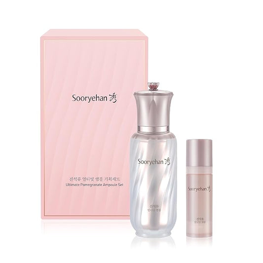 Sooryehan Ultimate Pomegranate (Ampoule Set, 1.9fl oz) - Skin Elasticity, Reduced Wrinkles & Skin Tone Improvement, Elastin, Vitamin C, Adenosine & Niacinamide-VivaGrace Women