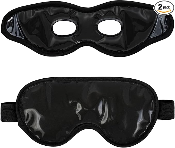 Cooling Gel Eye Mask Reusable Cold Eye Mask, Frozen Eye Mask Ice Eye Compress Ice Pack, No Freeze, Cool Relaxation, Comfort Snug Fit, Eye Cover Ice Mask with Mineral Mud for Office, Home, 2PCS-VivaGrace Women