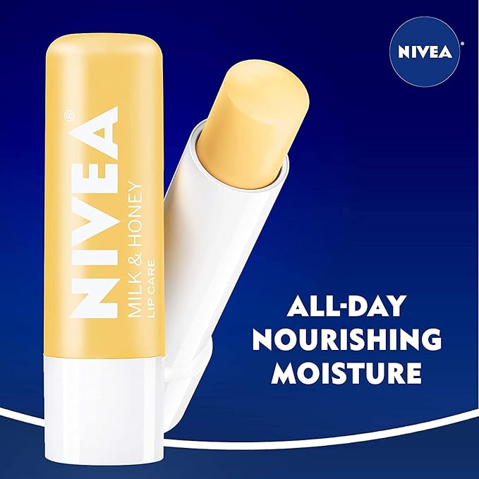 NIVEA A Kiss of Milk & Honey Natural Defense & Soothing Lip Care 0.17 oz-VivaGrace Women