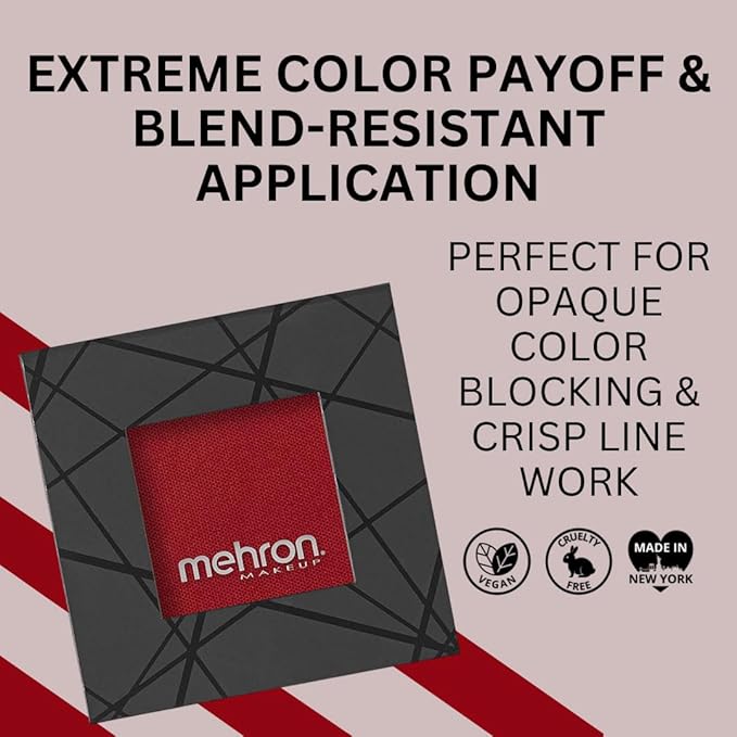 Mehron EDGE Face & Body Paint| Professional Water-Activated Face Paint Makeup | Made in the USA | For Cosplay, Halloween, & SFX (Red)-VivaGrace Women