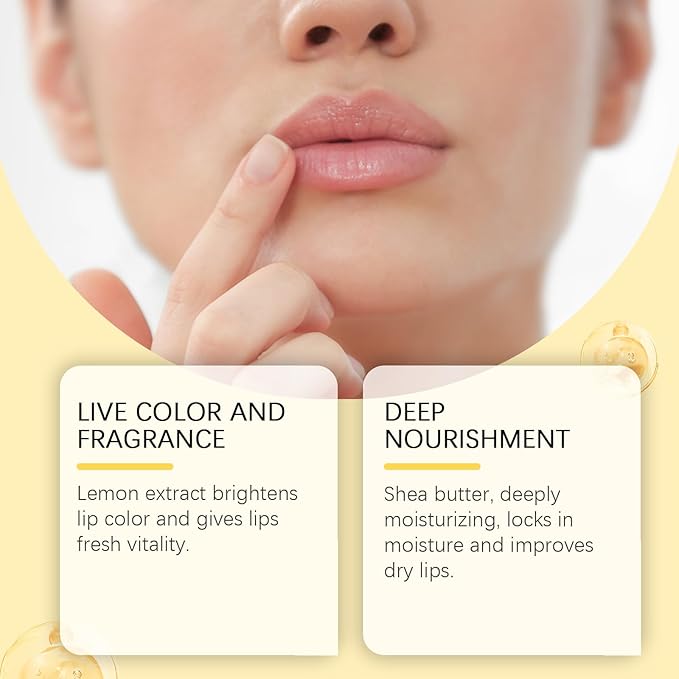 Lemon Lip Balm | All Natural Turmeric Lip Balms & Moisturizers | Hydrates Care Lip Balm, Brighten & Nourish Dark Lips Effortlessly-VivaGrace Women