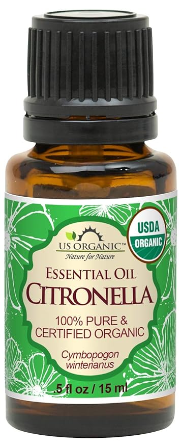 US Organic Citronella Essential Oil, USDA Certified, 100% Pure, 15 ml, Improved caps and droppers – Used for Skin Care, Many DIY Projects Like Candle Making and Much More-VivaGrace Women