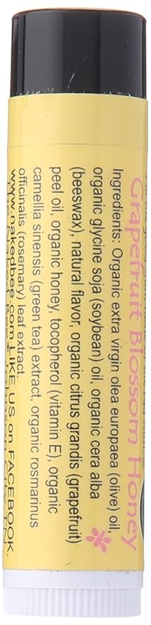 The Naked Bee Grapefruit Blossom Honey Lip Balm, 0.7 Ounce-VivaGrace Women