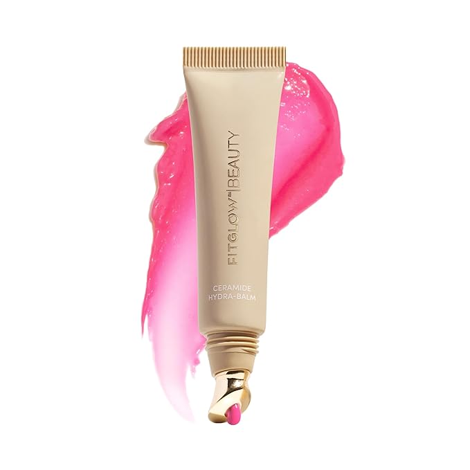 Fitglow Beauty Ceramide Hydra-Balm Lip Gloss | Hydrating Lip Serum with Peptides & Glutathione | Plumping & Anti-Aging Lip Skincare | Dry & Chapped Lip Repair | Vegan & Cruelty-Free | 12g - Liv-VivaGrace Women