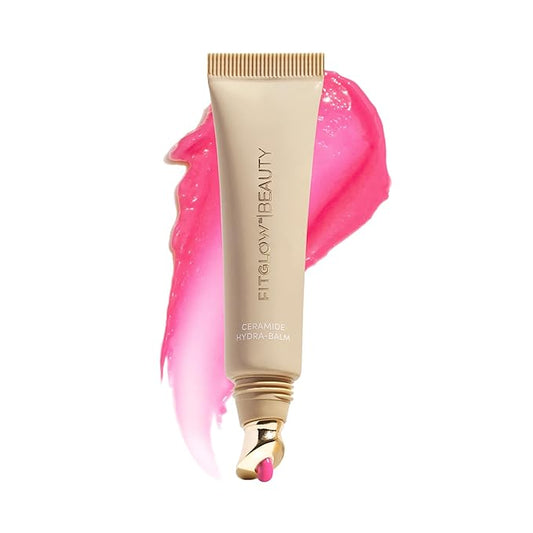Fitglow Beauty Ceramide Hydra-Balm Lip Gloss | Hydrating Lip Serum with Peptides & Glutathione | Plumping & Anti-Aging Lip Skincare | Dry & Chapped Lip Repair | Vegan & Cruelty-Free | 12g - Liv-VivaGrace Women