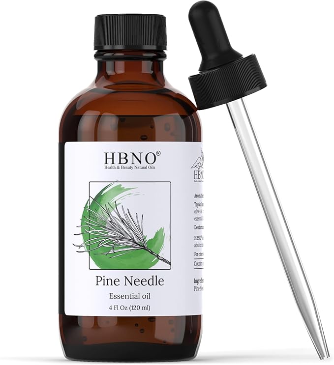 HBNO California Bottled Pine Needle Essential Oil 4 fl oz (120ml) - Natural Pine Needle Oil - Perfect for Cleaning, Aromatherapy, DIY, Soap & Diffuser-VivaGrace Women