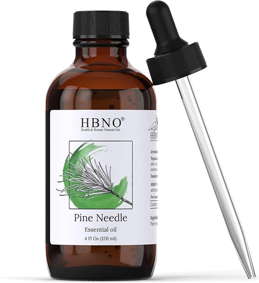 HBNO California Bottled Pine Needle Essential Oil 4 fl oz (120ml) - Natural Pine Needle Oil - Perfect for Cleaning, Aromatherapy, DIY, Soap & Diffuser-VivaGrace Women