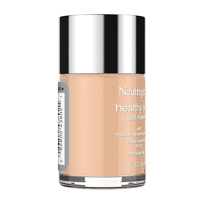 Neutrogena Healthy Skin Liquid Makeup Foundation, Broad Spectrum SPF 20 Sunscreen, Lightweight & Flawless Coverage Foundation with Antioxidant Vitamin E & Feverfew, 105 Caramel, 1 fl. oz-VivaGrace Women
