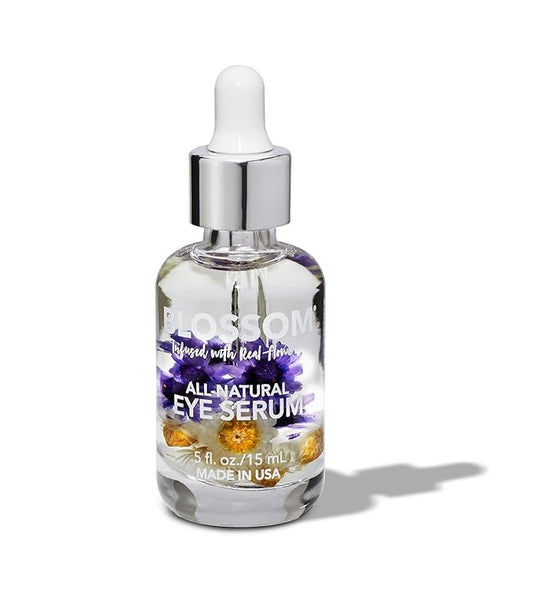 Blossom All Natural Organic Cruelty Free Moisturizing Eye Serum with Essential Oils, Infused with Real Flowers, Made in USA, 0.5 fl. oz., Fall Medley-VivaGrace Women