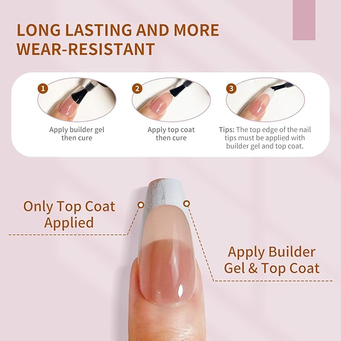 JODSONE Clear Builder Gel for Nails 16.5ml, Nail Strengthener Gel Polish for Thickening, Nail Extension, Apex Building, Repair and Long Lasting Nail Art Design Gift for Women-VivaGrace Women