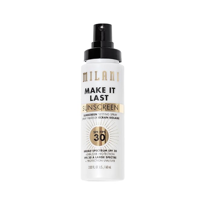 Milani Make It Last Sunscreen - Sunscreen Setting Spray with SPF 30 - Makeup Primer and Setting Spray with SPF30 Sunscreen, Long Lasting Makeup Finishing Spray-VivaGrace Women