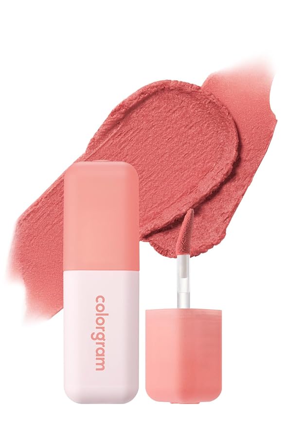 COLORGRAM NUDE BLUR TINT 16 ROMANTIC CORAL | Soft Velvet Matte Liquid Lipstick & Cheek Tint | Lightweight Blurring Tint for a Smooth & Airbrushed Finish | Long-Lasting & Non-Sticky Formula-VivaGrace Women