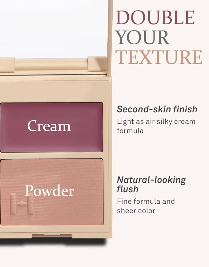 hince True Dimension Layering Cheek - Cream & Pressed Powder 2 Different Shades & Textures - Silky Seamless Long Lasting Blush Makeup - Muted Beige & Elegant Rose Beige (1, REFINEMENT, L004)-VivaGrace Women