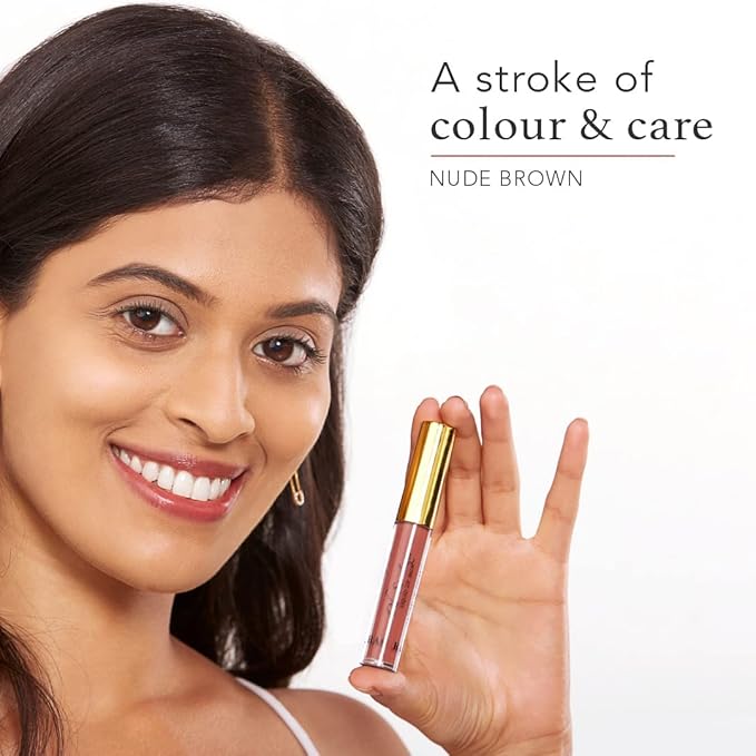 Oh-So-Luxe Liquid Tinted Lip Balm, Hydrating & Nourishing Tinted Lip Oil for dry dark lips, results in Soft & Glowing Lips, Moisturizing, Non-Sticky Brown Shade - 0.10 Fl Oz - RAS LUXURY OILS-VivaGrace Women