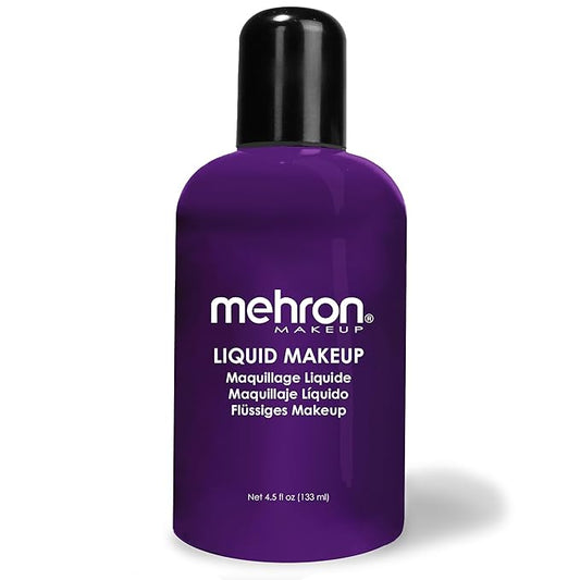 Mehron Makeup Liquid Makeup | Face Paint and Body Paint Perfect for Halloween, Cosplay I Air Brush Compatible 4.5 oz (133 ml) (PURPLE)-VivaGrace Women