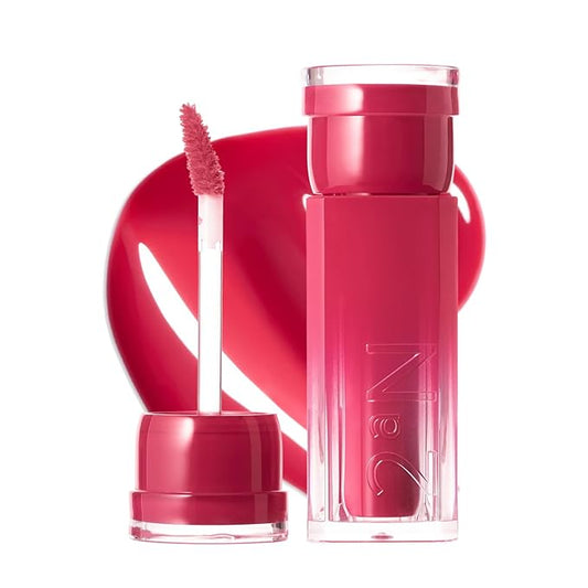 2aN Glaze Bouncing Tint – Lightweight, Moisturizing Lip Tint with High-Shine Finish, Smooth, Light Plumping, Comfortable Wear, Korean Makeup (Cherry Bite, 0.16 oz)-VivaGrace Women