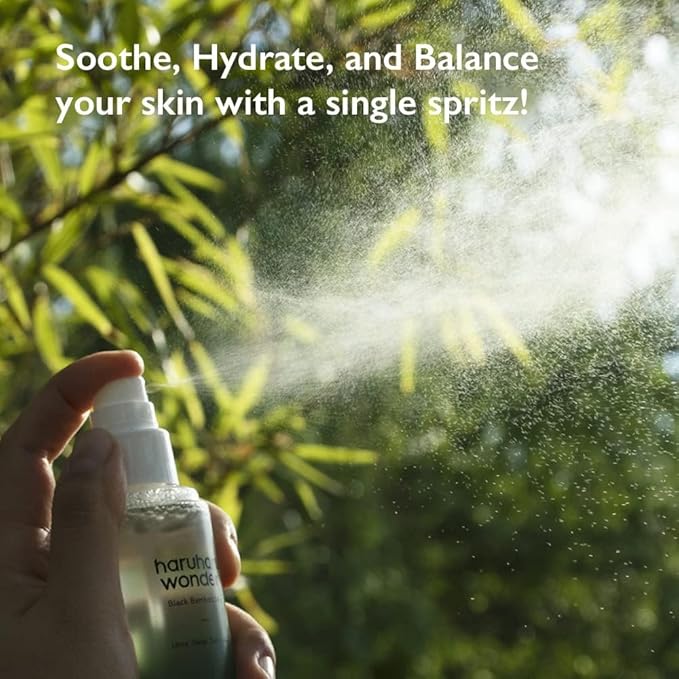 haruharu Wonder Black Bamboo Mist, 2.7 fl.oz. Hydrating and Firming Skin, Black Rice, Panax Ginseng for Clean and Smooth Skin Surface, Korean Skincare, Vegan, Cruelty Free-VivaGrace Women