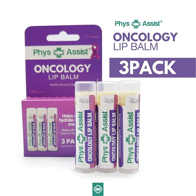 Oncology Lip Balm USDA Organic, Hydrate Dry, Parched Lips. Moisturizing -3 Pack-VivaGrace Women