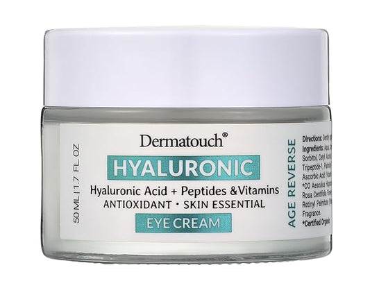 DERMATOUCH Hyaluronic Acid Eye Cream with Peptides & Vitamins, 1.7 fl oz-VivaGrace Women