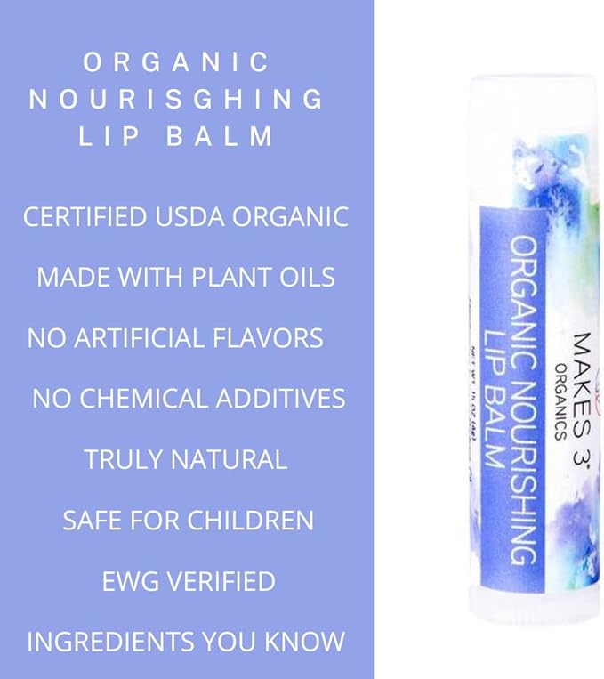Lip Balm - Organic Natural USDA Certified 100% - Accelerates Healing - Unscented Moisturizing Balm Stick - Prevent Dry Cracked Lips - Hand-Crafted in Santa Barbara, California - 4 Pack Never Run Out-VivaGrace Women