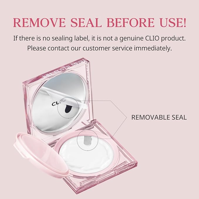 CLIO Kill Cover Mesh Glow Cushion Foundation ([Refill Included] 15g*2, 23N GINGER), Glass Skin, Long-Lasting, Lightweight, Buildable Coverage, Glowy Skin Makeup-VivaGrace Women