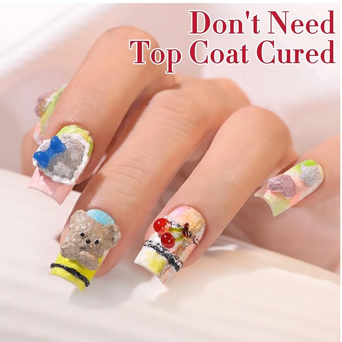 Double Rhythm 3D Nail Gel Solid Sculpting Gel for Nail Art Non-Sticky Hard Gel for Building Carving Molding Nail Extension Soak Off UV/LED Salon Home DIY 0.5 Oz (Gypsum Pink Purple)-VivaGrace Women