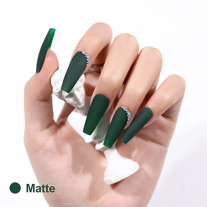 L'UGX Dark Green Gel Polish Emerald Nail Polish 15ML Long Lasting U V Gel Colors for Nails Art DIY Manicure & Pedicure at Home Salon Holiday Gifts for Women LGS-704
