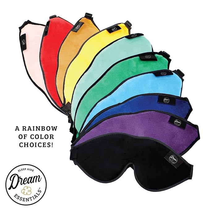 Dream Essentials, Escape 3D Sleep Mask, Earplugs, Carry Pouch Set, Molded Eye Shade, Men and Women, Contoured, Nose Bridge, Light Block, Memory Foam, Gift Set, Travel, Yoga, Blindfold, Navy Blue-VivaGrace Women