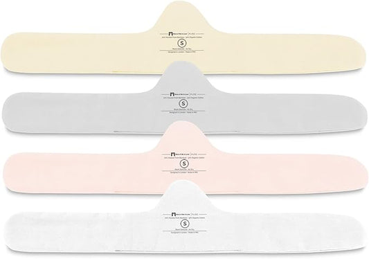 More of Me to Love Organic Cotton and Bamboo Bra Liner 4-Pack (Pearl White, Blush Pink, Stone Gray, Fawn Beige)-VivaGrace Women